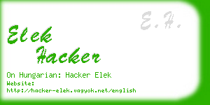 elek hacker business card